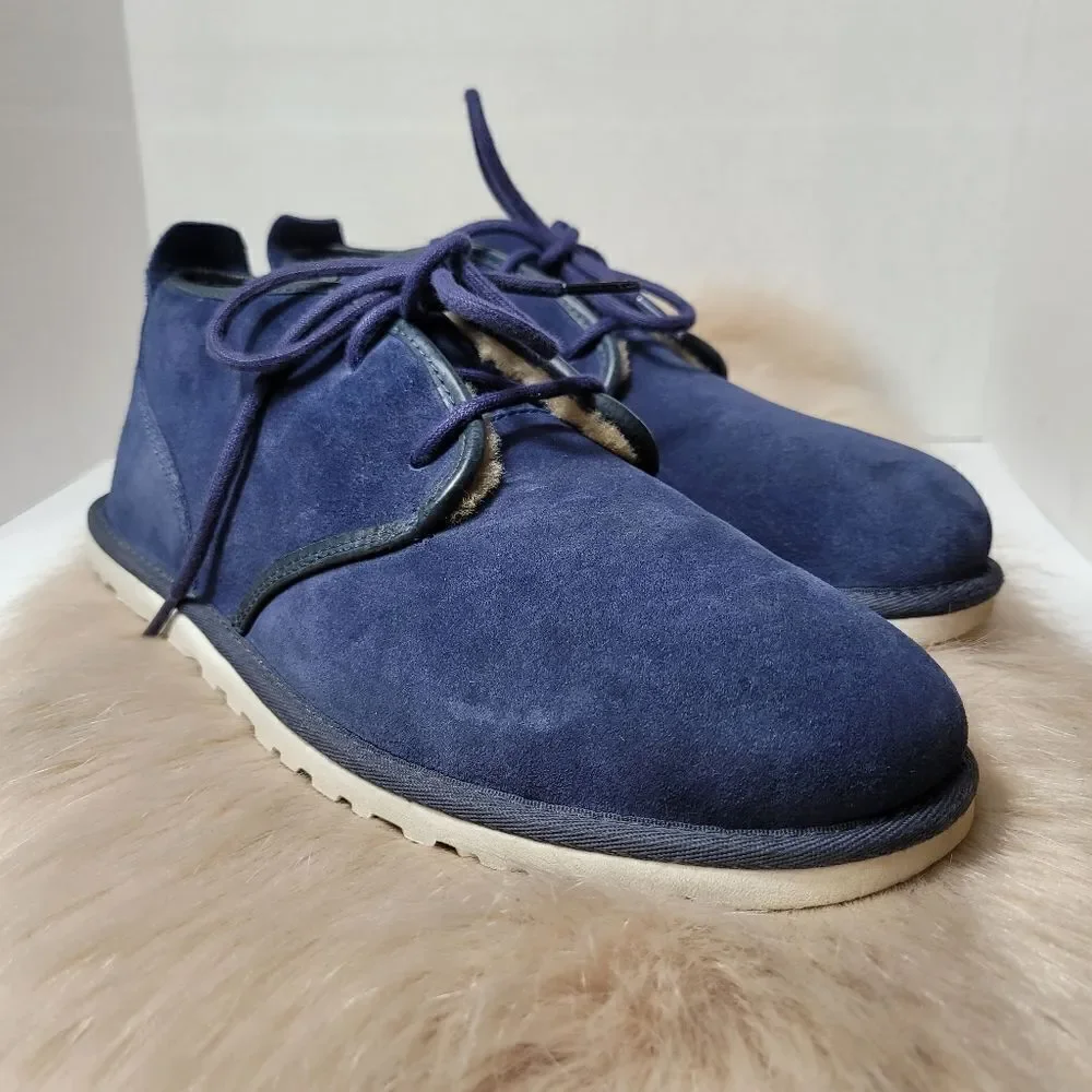 Ugg Australia Maksim Blue Navy Men's Lace Up Chukka Boots Shoes Size 10